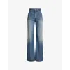 Polo Ralph Lauren Womens Arlit Wash Faded-wash Flared High-rise Denim Jeans In Blue