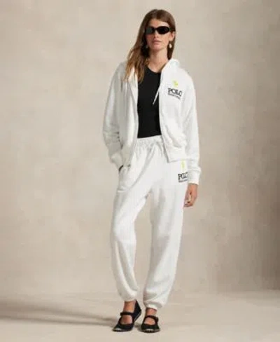 Polo Ralph Lauren Womens Big Pony Lightweight Fleece Zip Hoodie Sweatshirt Sweatpants