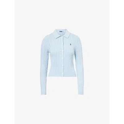Polo Ralph Lauren Womens Cable-knit Polo-collar Cotton Cardigan Cold Springs