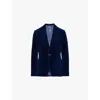 Polo Ralph Lauren Womens Indigo Corduroy Single-breasted Cotton Blazer In Indigo