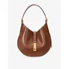 Polo Ralph Lauren Womens Cuoio Polo Id Small Leather Shoulder Bag In Brown