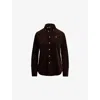 Polo Ralph Lauren Womens Dark Beech Polo-pony Embroidered Cotton-corduroy Shirt In Brown