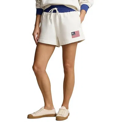 Polo Ralph Lauren Womens Drawstring Fitness Shorts In White