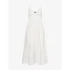 Polo Ralph Lauren Broderie-anglaise Midi Dress In White