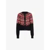 Polo Ralph Lauren Womens Black Multi Fantasy Fair Isle Alpaca-blend Knit Cardigan In Black Multi