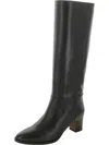 POLO RALPH LAUREN WOMENS FAUX LEATHER PULL ON KNEE-HIGH BOOTS