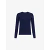 Polo Ralph Lauren Womens Hunter Navy Cable-knit Round-neck Cashmere Jumper In Hunter Navy