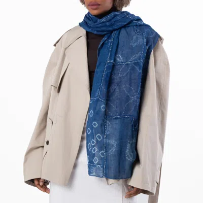 Polo Ralph Lauren Womens Indigo Patchwork Linen Scarf In Pink