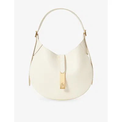 Polo Ralph Lauren Womens  Polo Id Small Leather Shoulder Bag In White