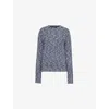 Polo Ralph Lauren Womens  Julie Long-sleeve  Cotton-knit Jumper In Rfnd Navy/cream