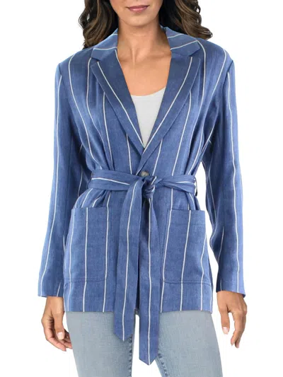 Polo Ralph Lauren Womens Linen/cotton Blend Career Belted In Blue