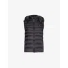 Polo Ralph Lauren Womens  Logo-embroidery Hooded Recycled-nylon Ripstop Gilet In Polo Black