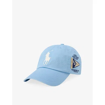 Polo Ralph Lauren Womens Logo-embroidered Cotton Baseball Cap Powder Blue