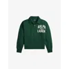 Polo Ralph Lauren Womens Northwest Pine Branded-print Half-zip Cotton-blend Sweatshirt In Green