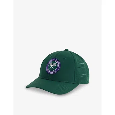 Polo Ralph Lauren Womens Northwest Pine  X Wimbledon Greensman Logo-embroidered Cotton-blend Baseball