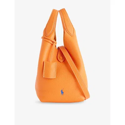 Polo Ralph Lauren Womens Orange Peel Polo Play Leather Cross-body Tote Bag&nbsp;&nbsp;