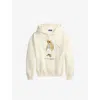 Polo Ralph Lauren Womens Parchment Cream Branded-print Cotton-blend Hoody In Yellow
