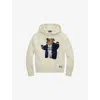 Polo Ralph Lauren Womens Parchment Cream Polo Bear-intarsia Hooded Cotton And Linen-blend Knitted Jumper Xs In White