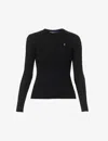 Polo Ralph Lauren Womens  Julianna Brand-embroidered Regular-fit Cotton-knit Jumper In Polo Black