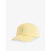 Polo Ralph Lauren Womens Corn Yellow Brand-embroidery Cotton Baseball Cap In Corn Yellow