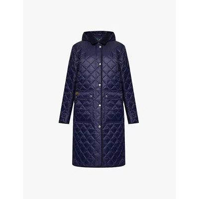 Polo Ralph Lauren Womens Rl Navy Harper Logo-embroidered Quilted Shell Jacket
