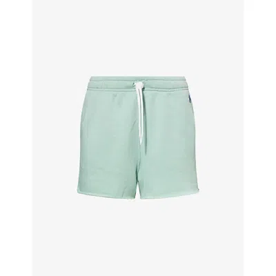 Polo Ralph Lauren Womens Logo-embroidery Raw-hem Cotton-jersey Shorts Essex Green Xs