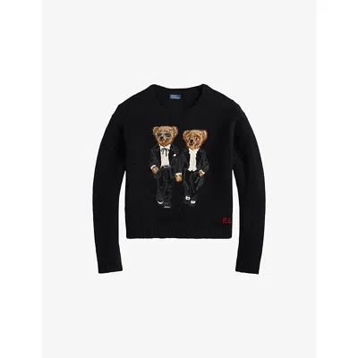 Polo Ralph Lauren Row Sweather With Logo In Black