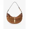 Polo Ralph Lauren Womens Cinnamon/cuoio Polo Id Mini Suede Shoulder Bag In Brown