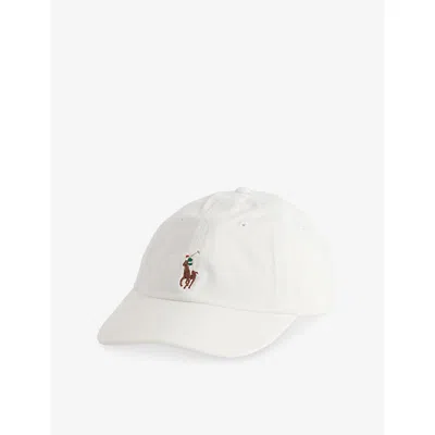 Polo Ralph Lauren Womens Deckwash White Polo Pony Logo-embroidered Cotton Baseball Cap