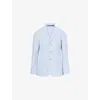 Polo Ralph Lauren Tailored Cotton Blazer With Subtle Striped Pattern