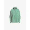 Polo Ralph Lauren Womens Striped Oxford Cotton Shirt 1323d Green Grass/white In Green