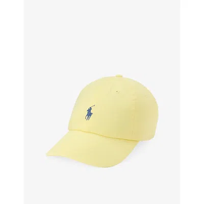 Polo Ralph Lauren Womens  The Iconic Logo-embroidered Cotton Baseball Cap In Wicket Yellow