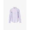 Polo Ralph Lauren Lilac Oxford Shirt In Purple/white