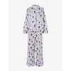 Polo Ralph Lauren Womens Snowfall Blue Madison Bear-print Cotton Pyjama Set