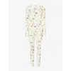 Polo Ralph Lauren Womens Traveler Ski Print Ski-print Waffle Cotton-jersey Pyjama Set Xs In White