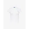 Polo Ralph Lauren Womens White Cable-knit Short-sleeves Cotton-knit Polo Shirt In White