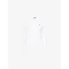 Polo Ralph Lauren Womens Logo-embroidered Collar Cable-knit Cotton Cardigan White Xs In White
