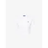 Polo Ralph Lauren Womens Logo-embroidered Knitted Stretch-cotton Polo Shirt White
