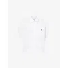 Polo Ralph Lauren Womens Logo-embroidered Short-sleeve Linen Shirt White Xs