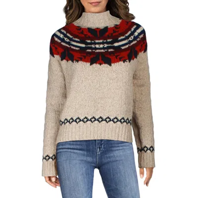 Polo Ralph Lauren Womens Wool Warm Crewneck Sweater In Beige