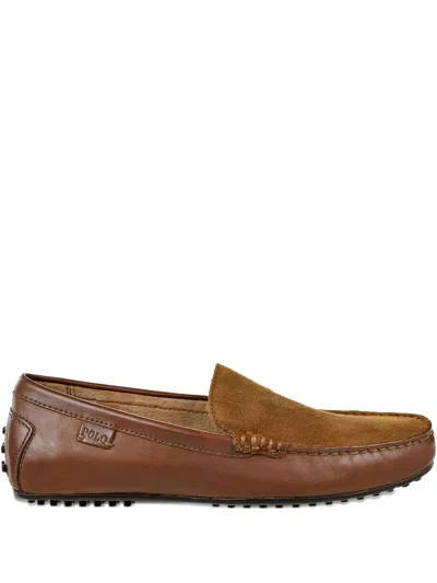 Polo Ralph Lauren Woodley-so-driver Leather Loafers In Brown