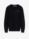 Polo Ralph Lauren Logo-embroidery Crew-neck Sweater In Black