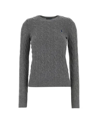 Polo Ralph Lauren Wool And Cashmere Blend Sweater In Gray