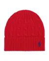 Polo Ralph Lauren Wool & Cashmere Cable Beanie In Red