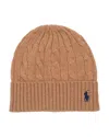 Polo Ralph Lauren Wool & Cashmere Cable Beanie In Brown