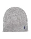 Polo Ralph Lauren Wool & Cashmere Cable Beanie In Gray