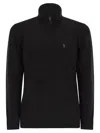 Polo Ralph Lauren Wool And Cashmere Cable Knit Jumper In Black