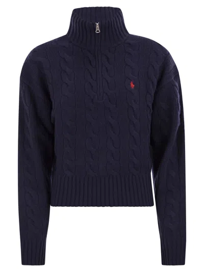 POLO RALPH LAUREN WOOL AND CASHMERE CABLE KNIT JUMPER