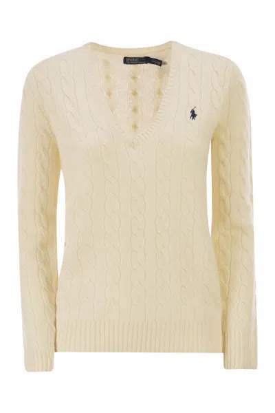 POLO RALPH LAUREN POLO RALPH LAUREN WOOL AND CASHMERE CABLE KNIT JUMPER