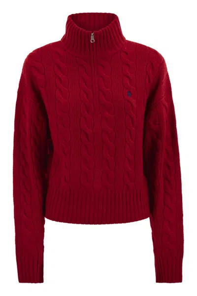 POLO RALPH LAUREN POLO RALPH LAUREN WOOL AND CASHMERE CABLE KNIT JUMPER